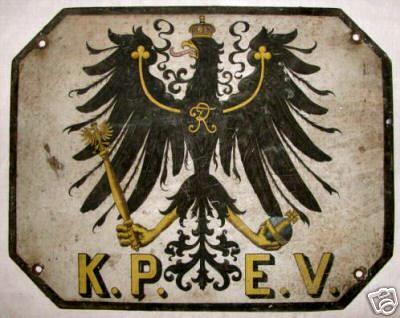 KPEV Waggonschild.bmp - Königlich Preußische Eisenbahn Verwaltung